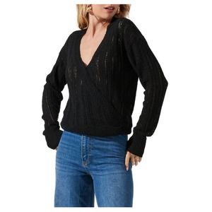 ASTR - NWT Pointelle Knit Wrap Sweater